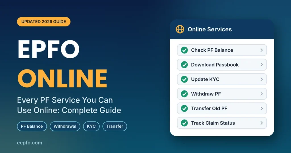 EPFO Online 2026: PF Balance, Passbook, Claims & KYC Guide